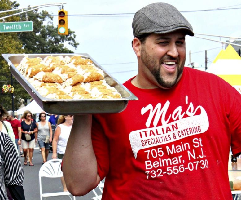 Food, glorious food--including, of course, cannoli--at the Belmar San Gennaro Festival. Photo: Colleen Leslie