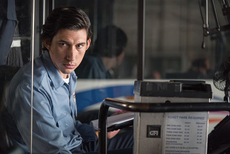 Adam Driver as the bus driver in Paterson.