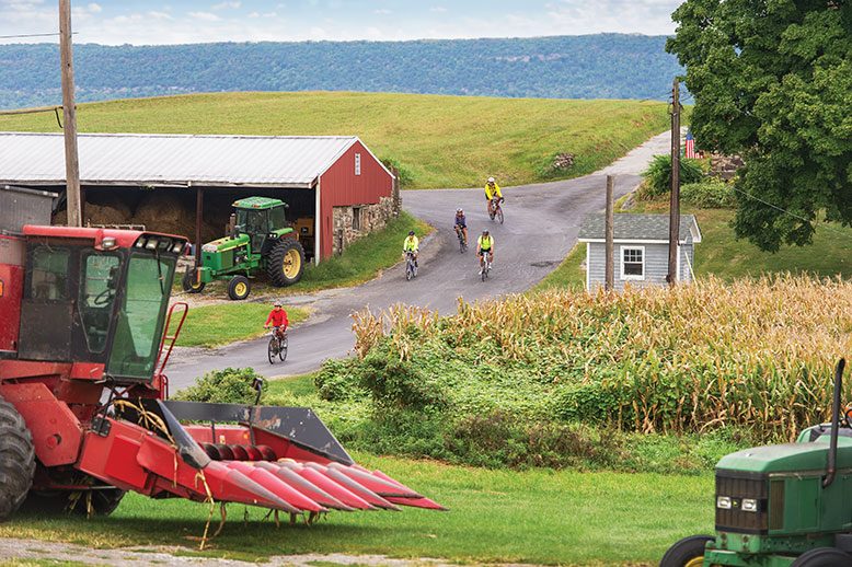 The tour departs from Race Farm in Blairstown and proceeds up scenic Dry Road.