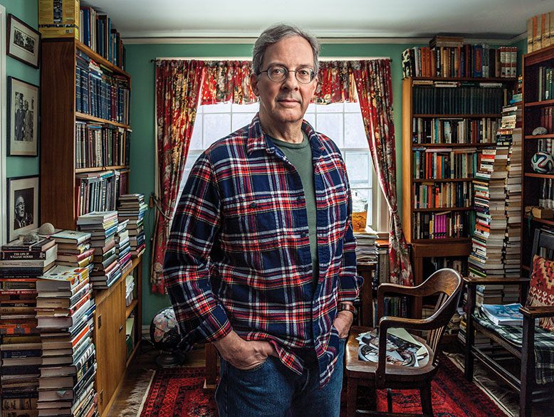 Dr. Frederick Lepore's home in Princeton brims with books, and even a jar of preserved brains (on window ledge) although not Albert Einstein's.