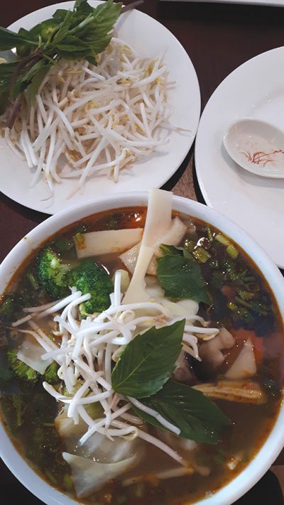 Rice-noodle soups.