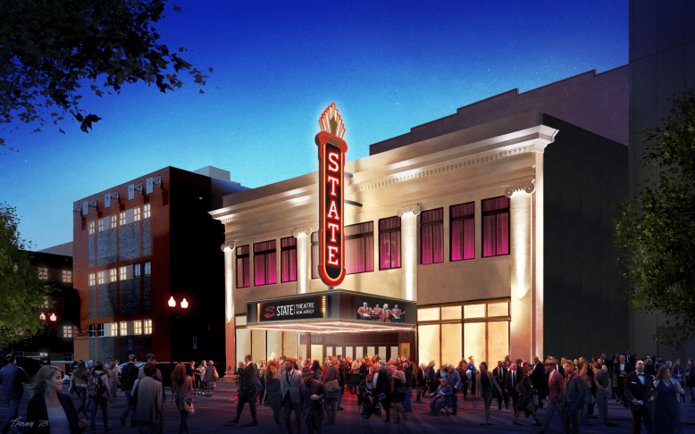 Rendering of State Theatre exterior