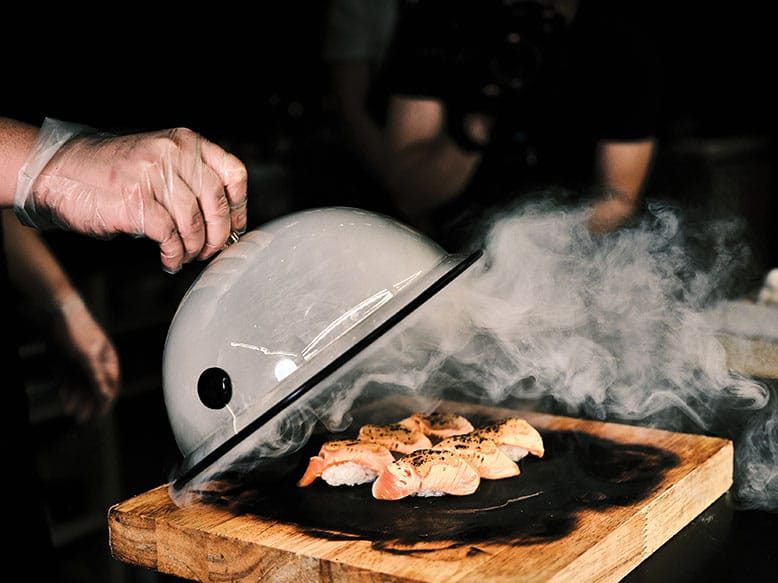 Smoked miso salmon sushi at Sushi by Sea in Ridgefield
