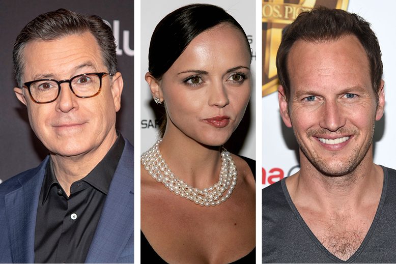 Stephen Colbert, Christina Ricci and Patrick Wilson