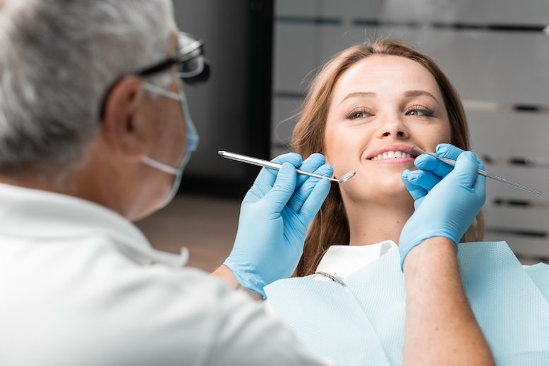 person at the dentist